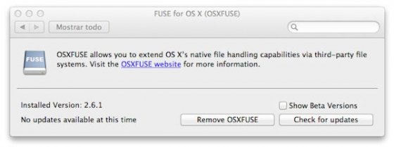 OSXFuse en un ordenador Mac