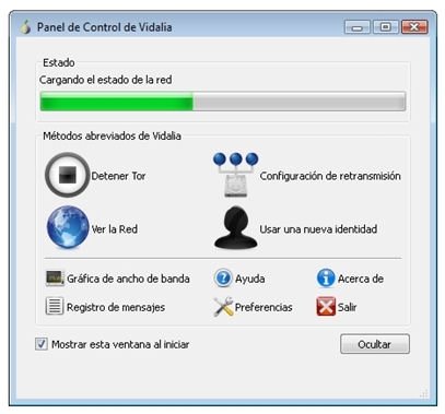 Panel de control de Tor