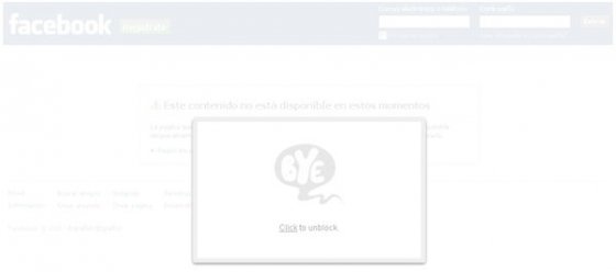 Perfil de Facebook bloqueado por Ex-blocker
