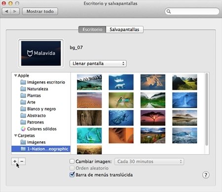 Escritorio y Salvapantallas