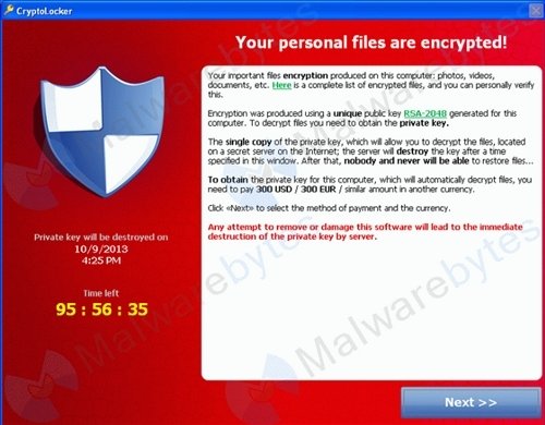 Virus Cryptolocker