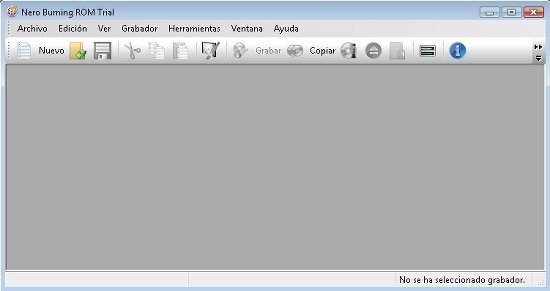 Pantalla principal Nero