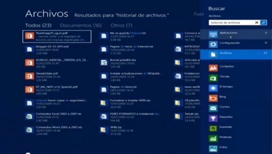 Abrir Historial de archivos
