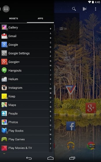 Las aplicaciones agrupadas en Action Launcher