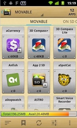 Mover apps con AppMgr III