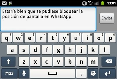 Pantalla apaisada de WhatsApp