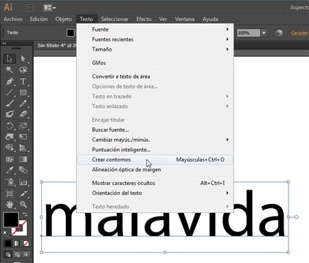Illustrator tipografías