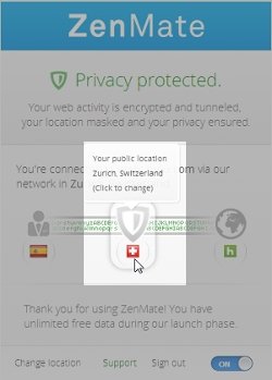 ZenMate localización