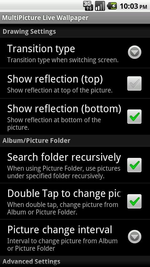 MultiPicture Live Wallpapers para Android