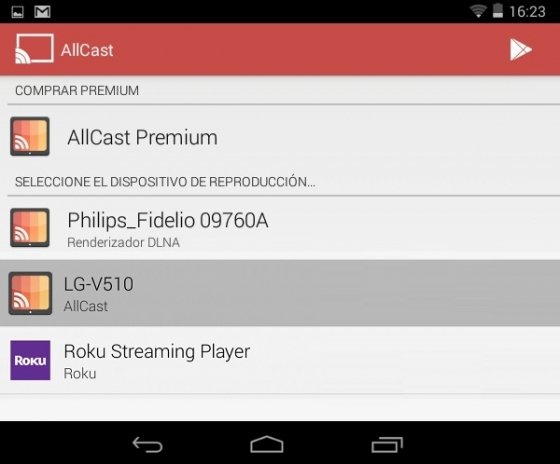 Allcast Menu Uno