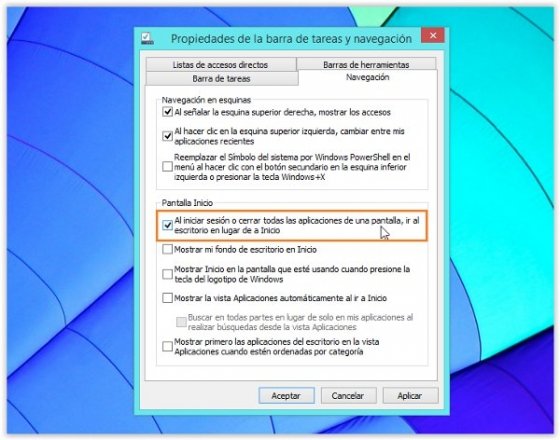 Navegación marcado