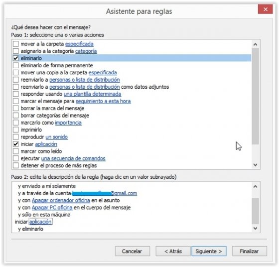 ¿qué desea hacer con el mensaje?