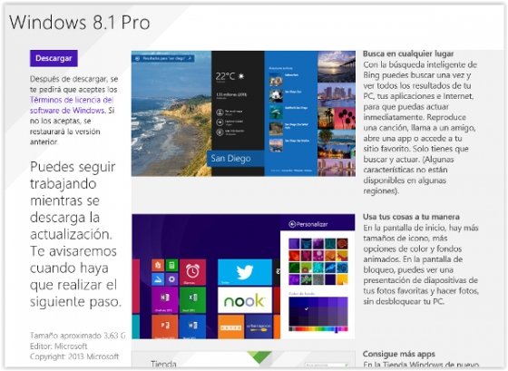 Windows 8.1 en Windows Store
