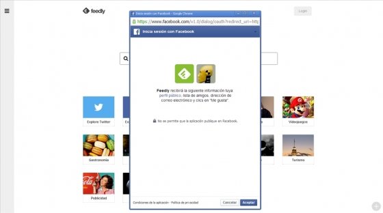Login en feedly