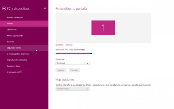 Cambiar resolución del sistema