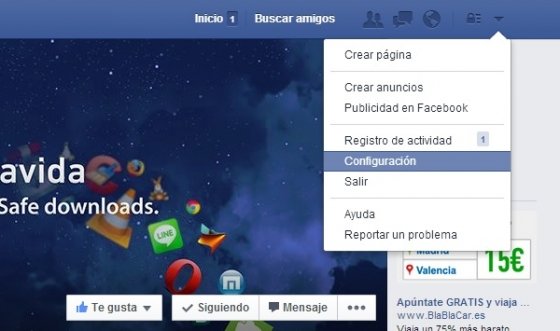 Sección de Configuración
