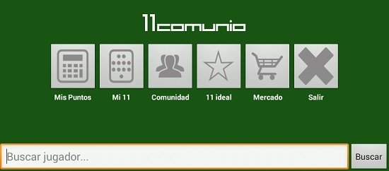 Interfaz de Once Comunio