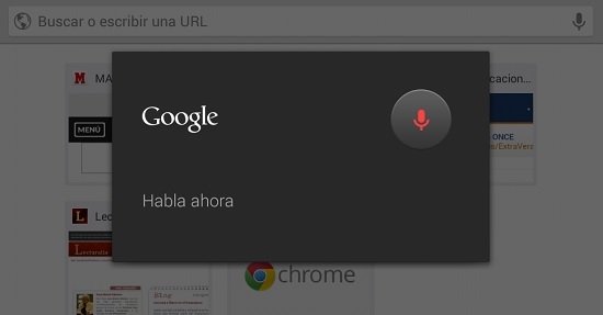 Búsqueda de voz en Chrome