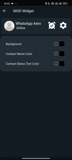 Opciones del widget de AeroWhatsApp