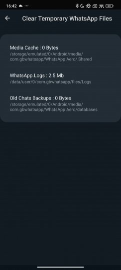 Herramienta para eliminar la caché de WhatsApp Aero