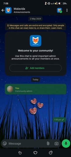 Un mensaje en la comunidad Malavida de WhatsApp
