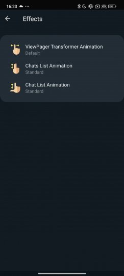 Efectos y animaciones modificables