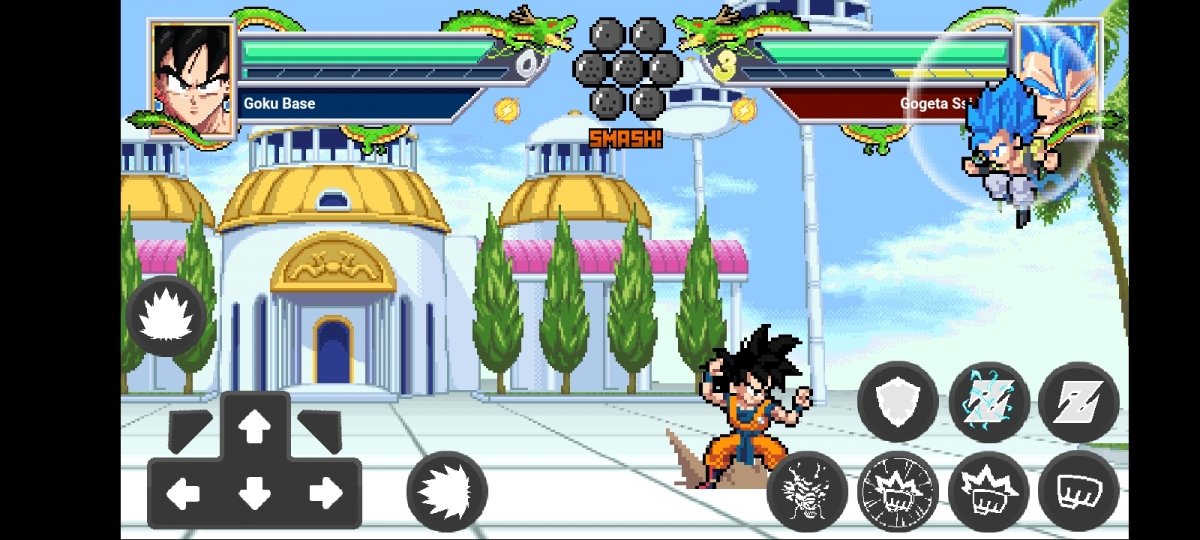 Goku y Gogeta luchan en un combate de Z Legends 3