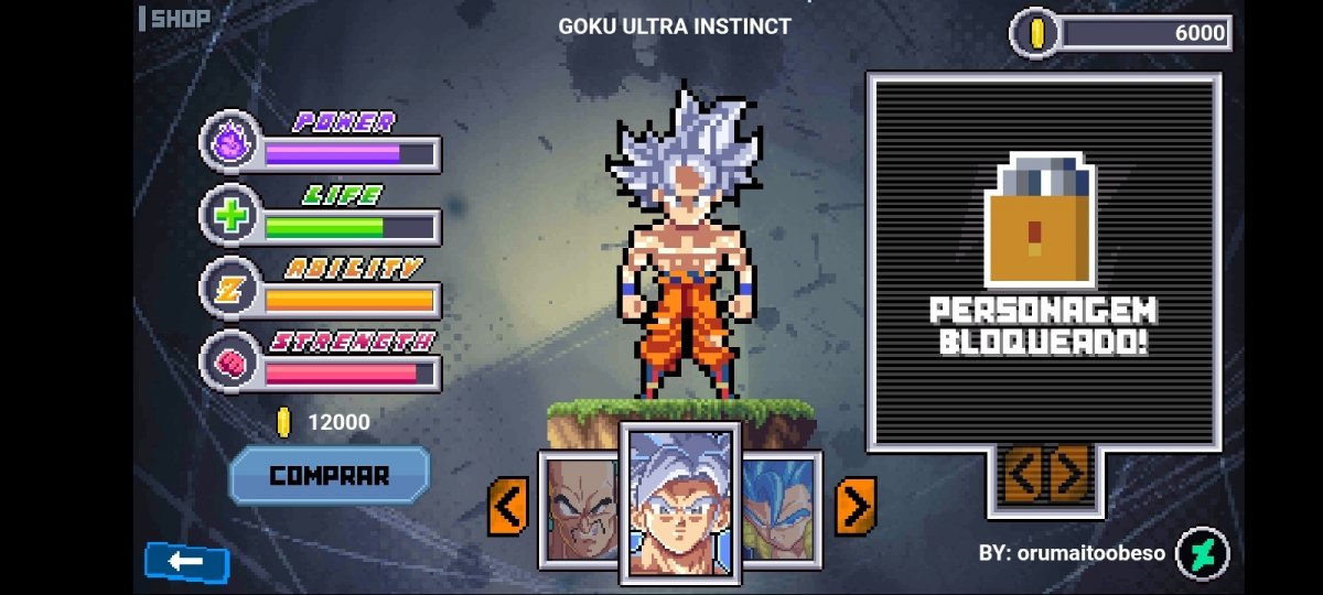 Tienda de Z Legends 3, donde podemos comprar a Goku Ultra Instinct