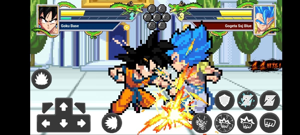 Goku le da un puñetazo a Gogeta en Z Legends 3