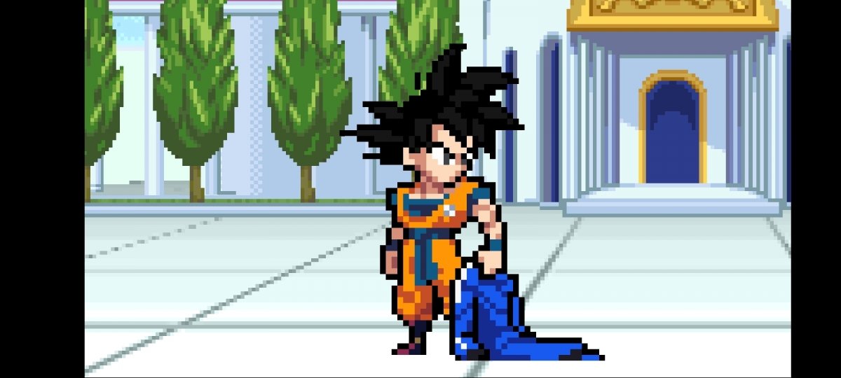 Goku presentándose a la batalla en Z Legends 3