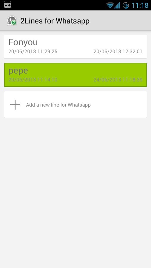 2Lines for WhatsApp Android