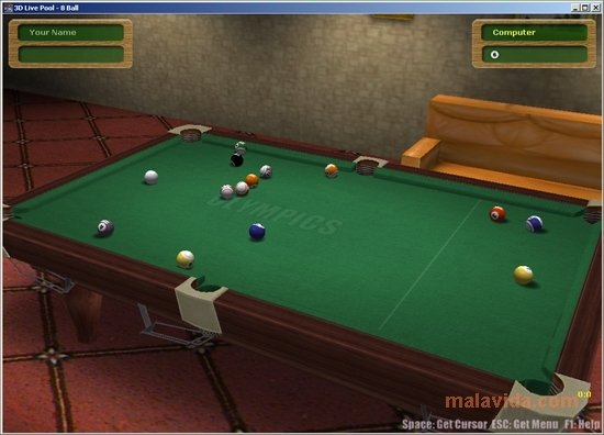 FooBillard, jogo de sinuca grátis