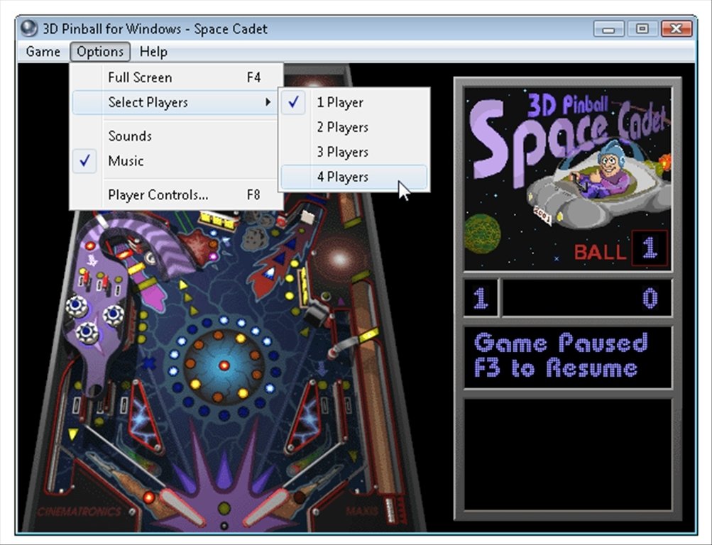 download pinball space cadet for windows 7
