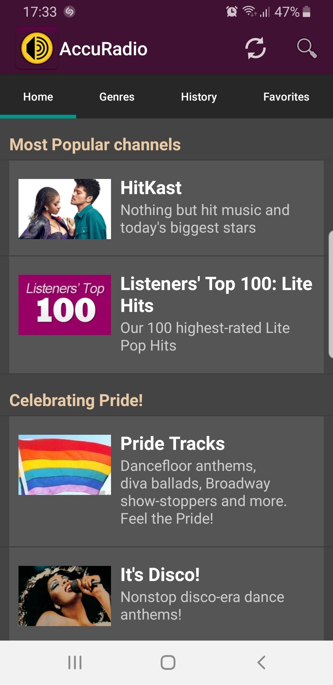 AccuRadio Android 