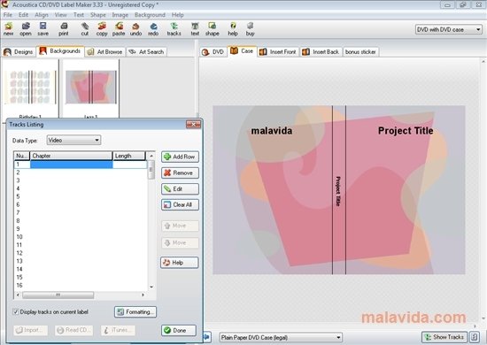 acoustica dvd label maker free download