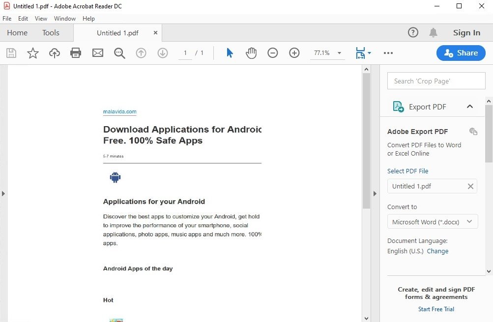 adobe pdf reader for windows 8 free download