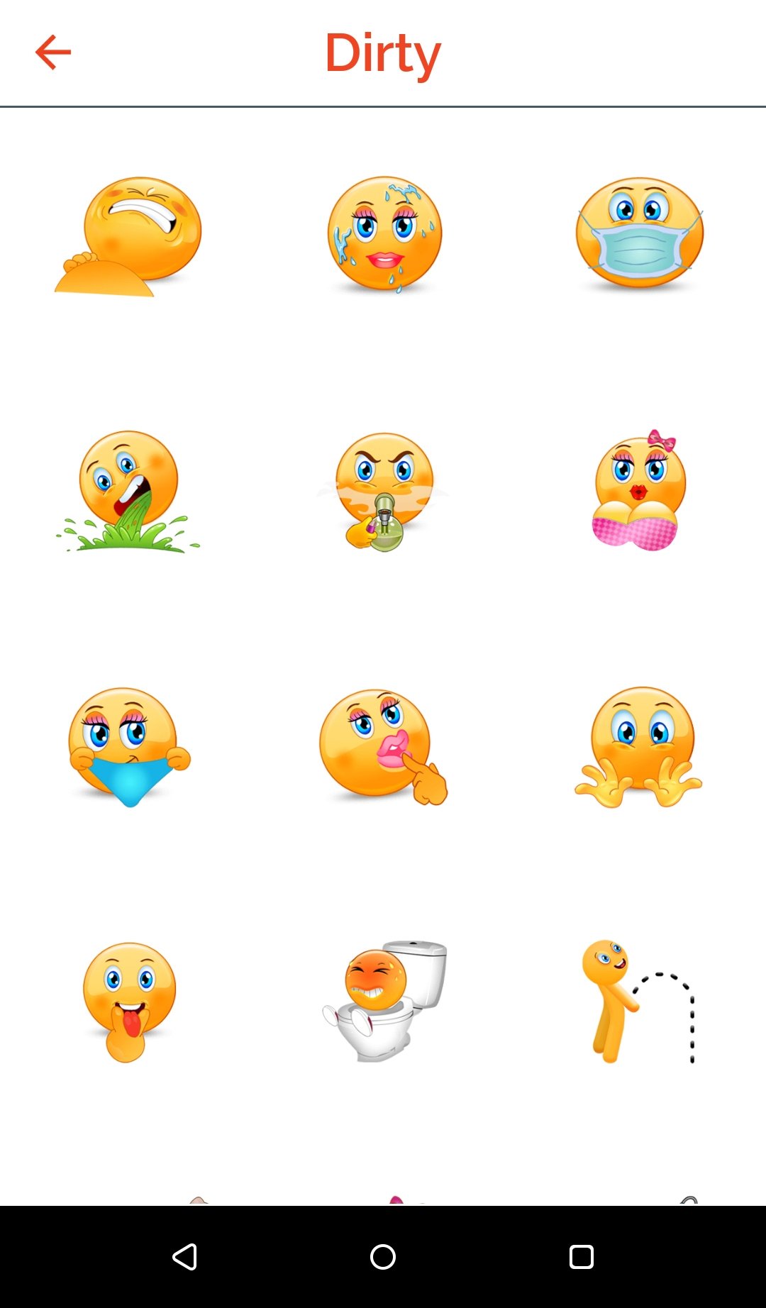 Adult Emojis & Dirty Emoticons Android.