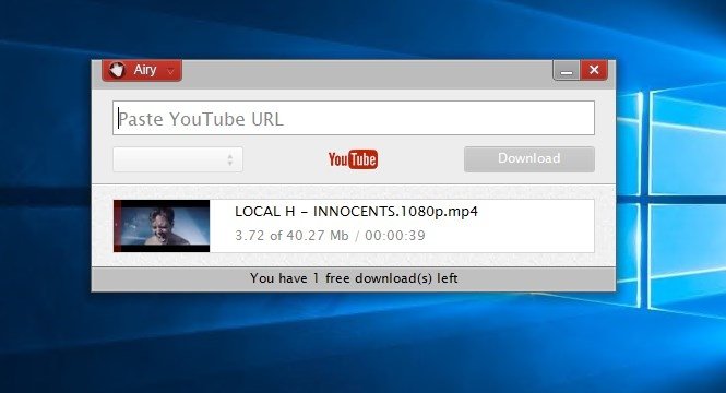 airy youtube downloader.