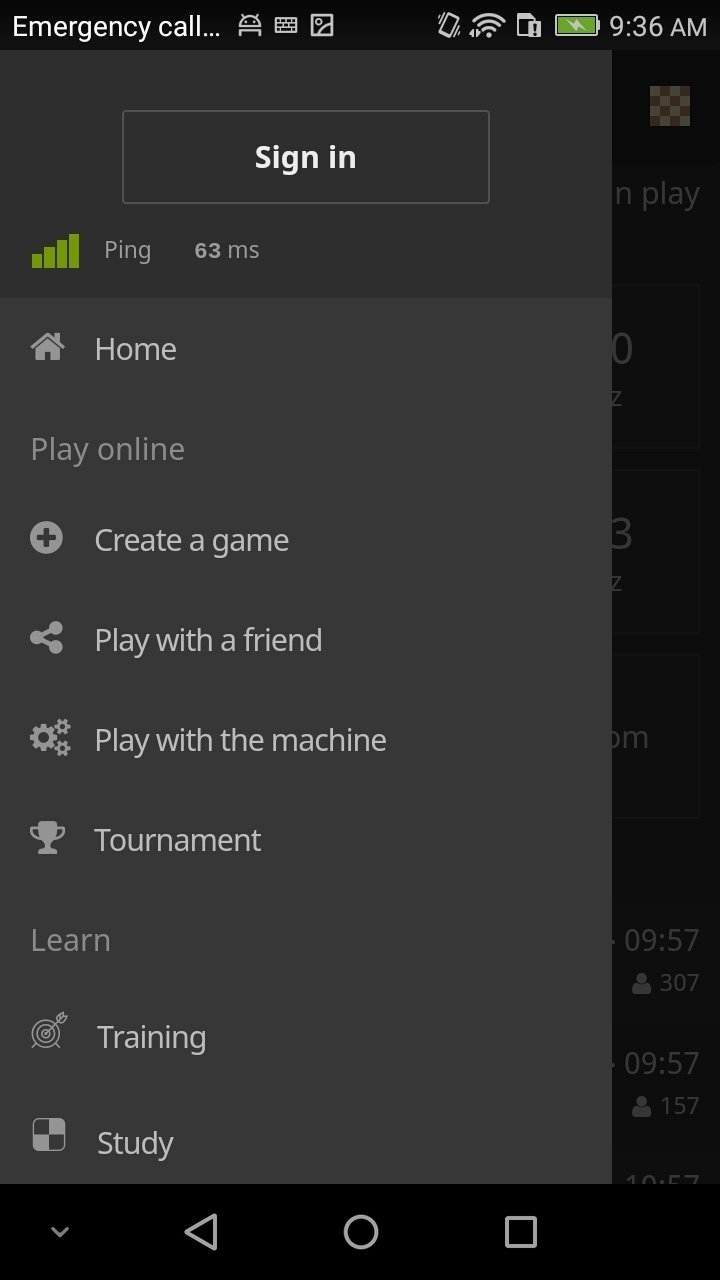 lichess for Android 7.3.0: Non-checkmated king is highlighted