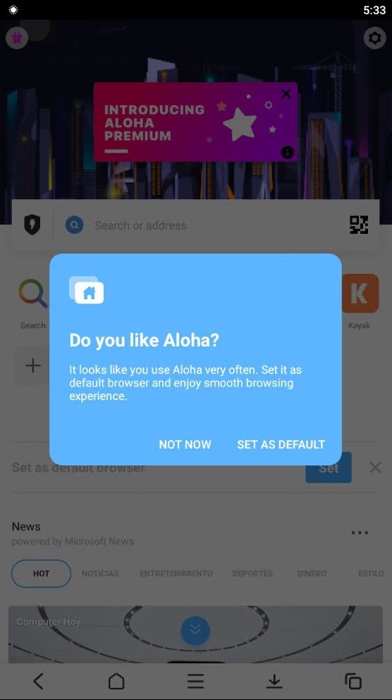 aloha browser unable to open video in android