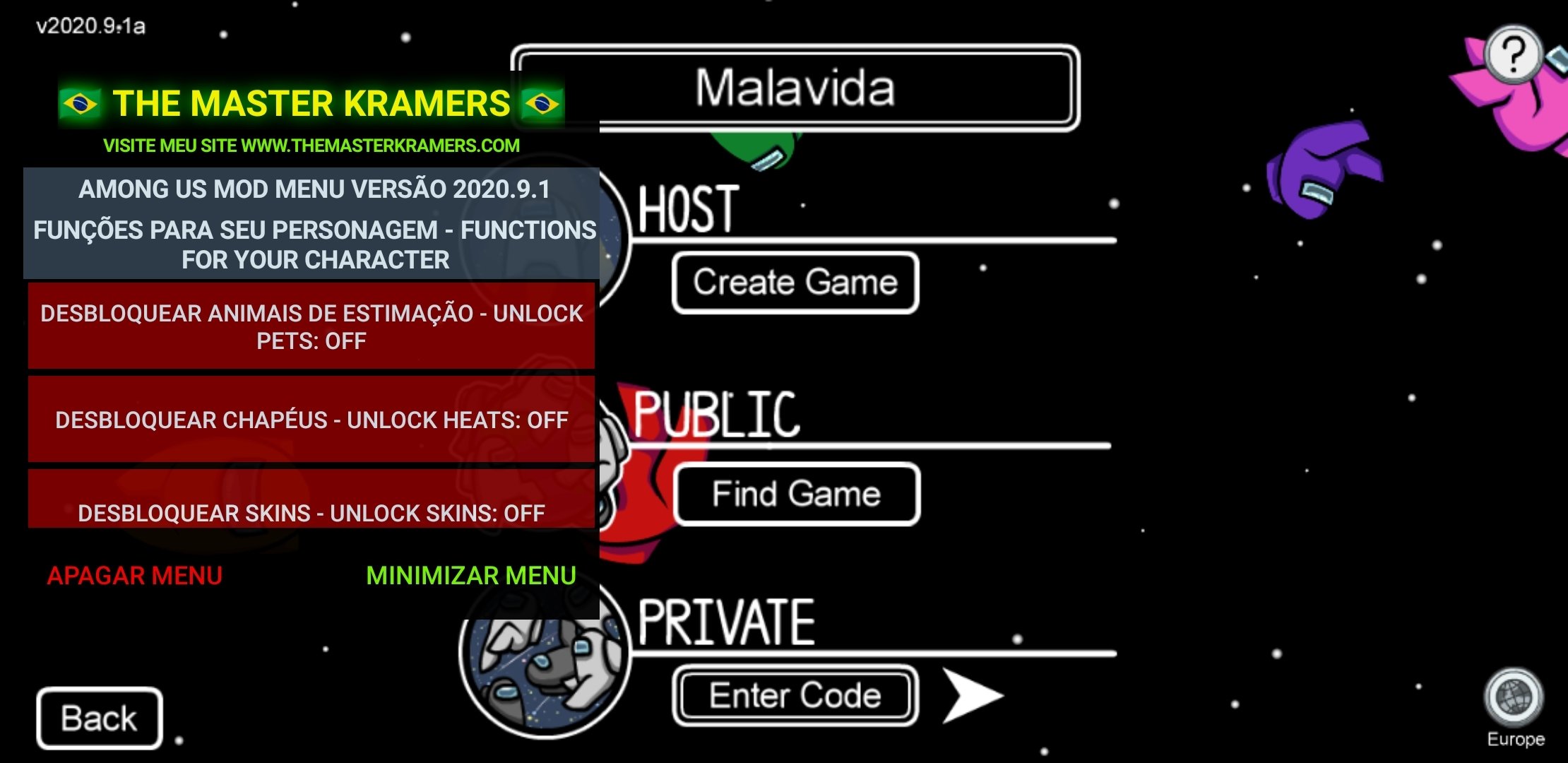 App Skins Among Us Mod Menu Guide Android game 2022 