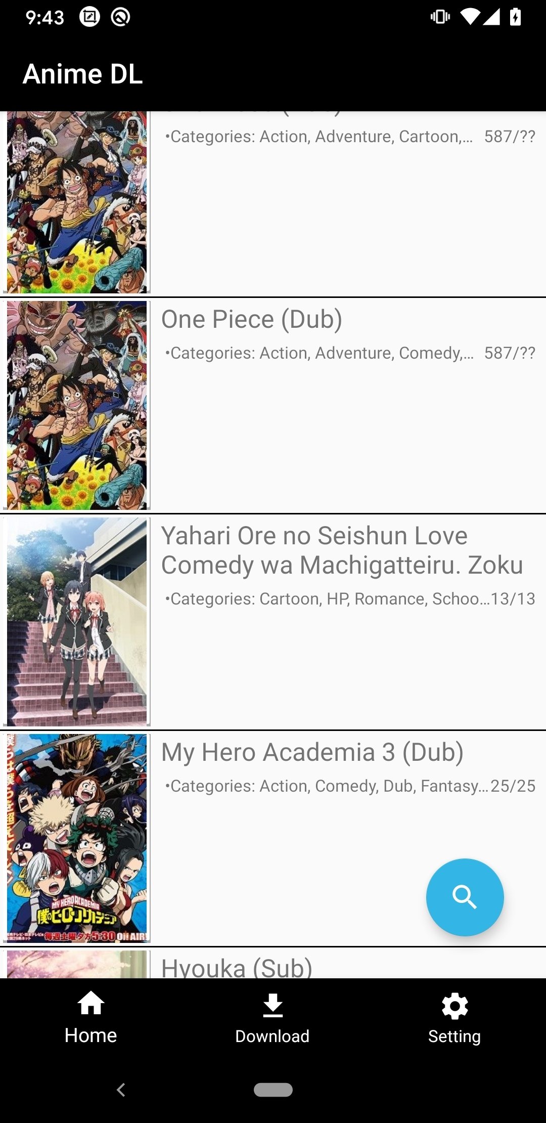 Anime DL 4.6 - Скачать для Android APK бесплатно