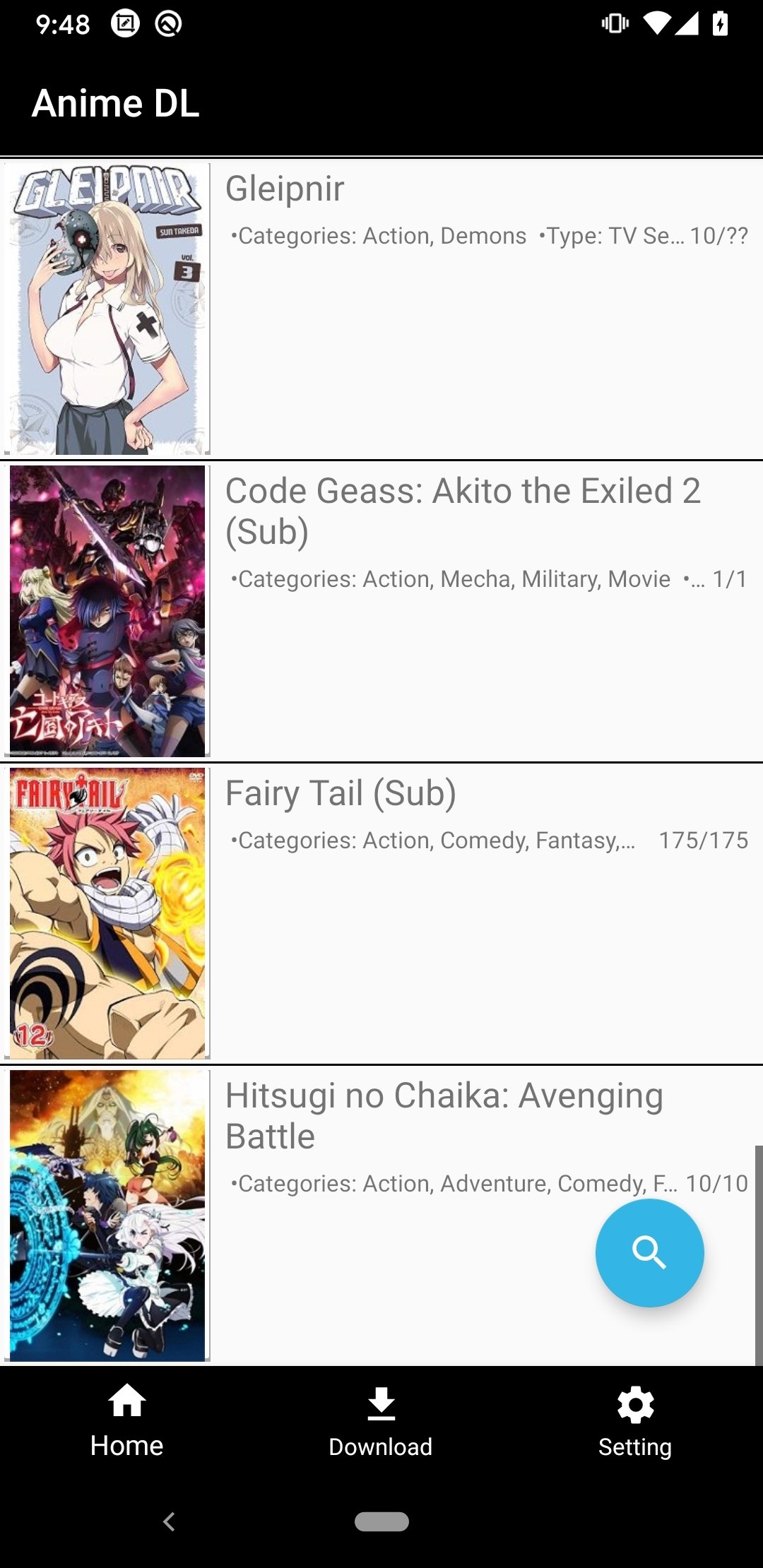 nine animes APK for Android Download