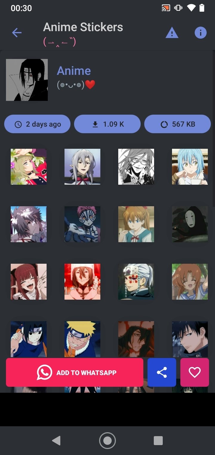 Anime Stickers 2.5 - Скачать для Android APK бесплатно