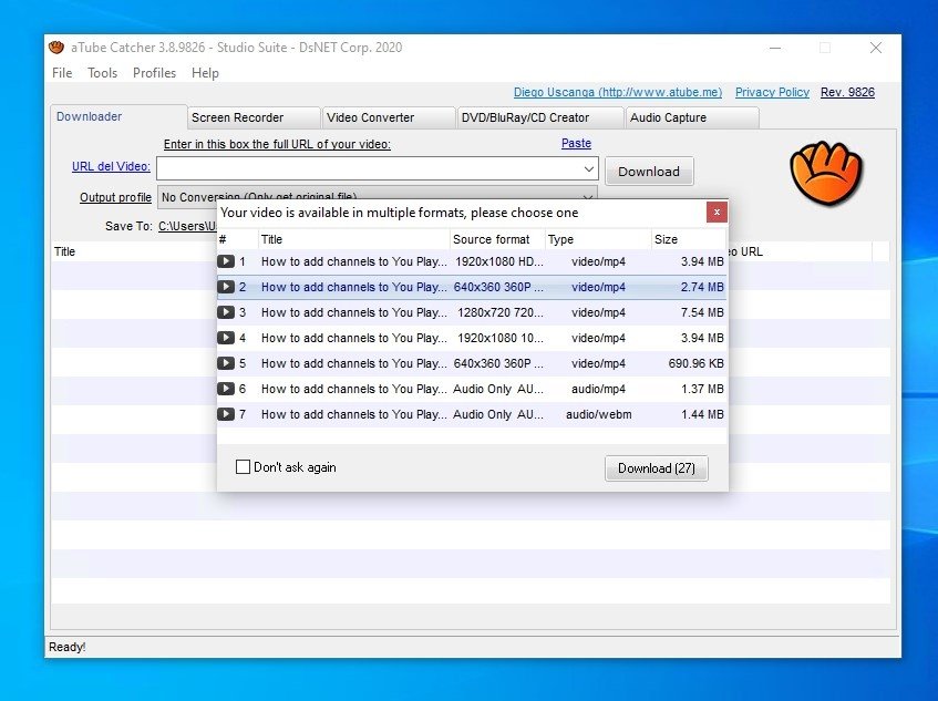 descargar atubecatcher old versions