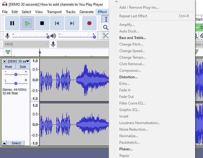 audacity limiter plugin