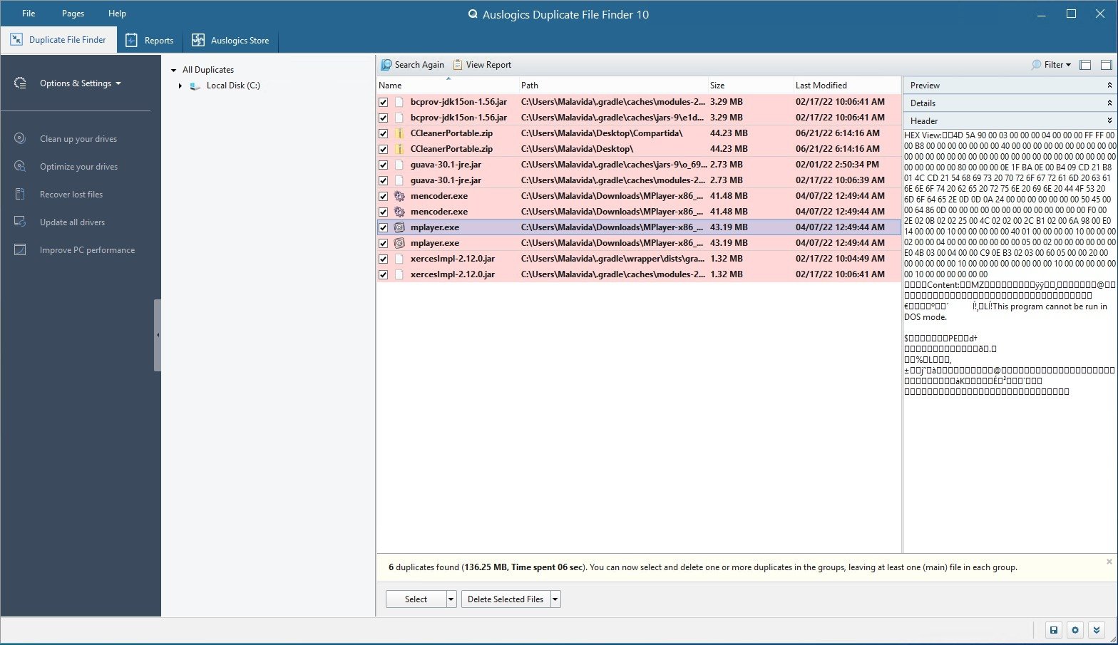 instal Auslogics Duplicate File Finder 10.0.0.4