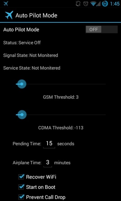 Auto Pilot Mode Android 