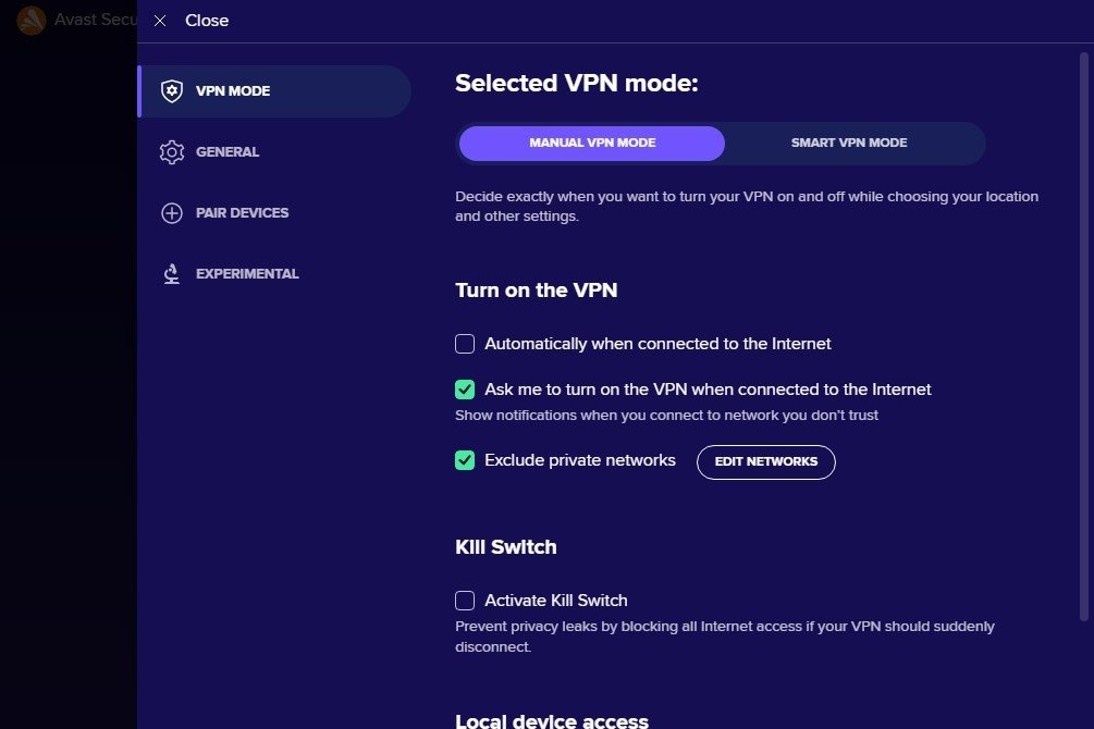 avast secureline vpn has refused your license file
