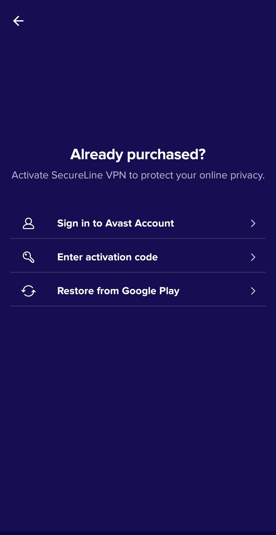 avast vpn for android